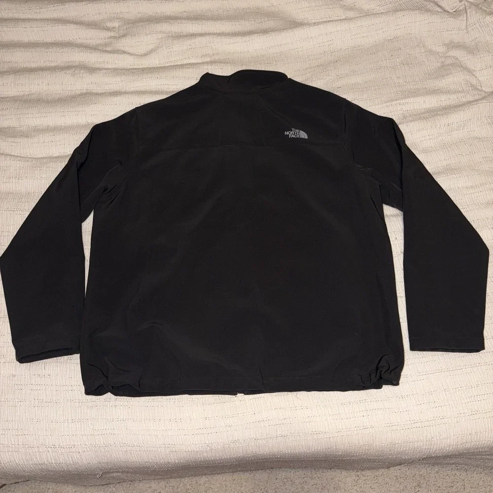 The North Face Apex Softshell Jacket Mens XXL Black Windwall Fleece Lined Zip Up